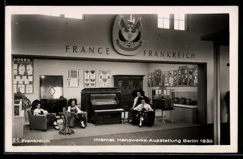 AK Berlin, Internationale Handwerks-Ausstellung 1938, Frankreich