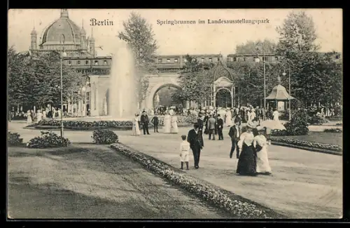 AK Berlin, Springbrunnen im Landesausstellungspark