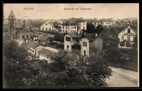 AK Mutzig, Bahnhof mit Kasernen