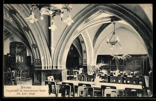AK Breslau, Fürstensaal im Schweidnitzer-Keller