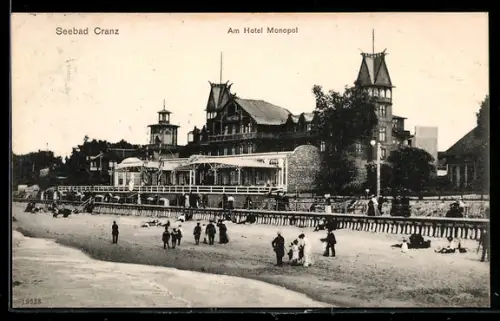 AK Cranz, Strand am Hotel Monopol