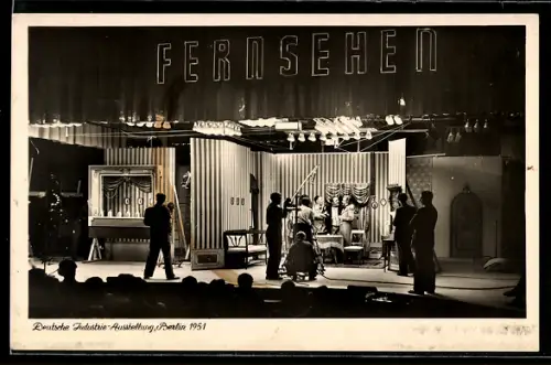 AK Berlin, Deutsche Industrie-Ausstellung 1951, Stand Fernsehen