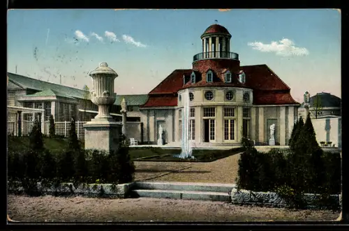 AK Leipzig, Internationale Baufach-Ausstellung mit Sonder-Ausstellung 1913, Dresdner Haus