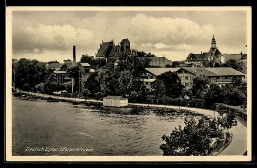 AK Deutsch Eylau / Ilawa, Partie an der Uferpromenade