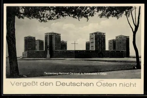 AK Hohenstein, Blick zum Reichsehrenmal Tannenberg