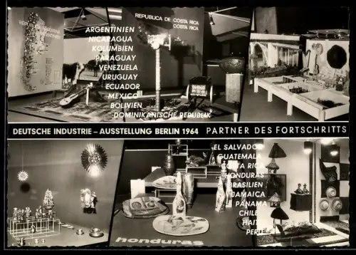 AK Berlin, Deutsche Industrie-Ausstellung 1964, Ausstellungen Argentinien, Honduras und Costa Rica