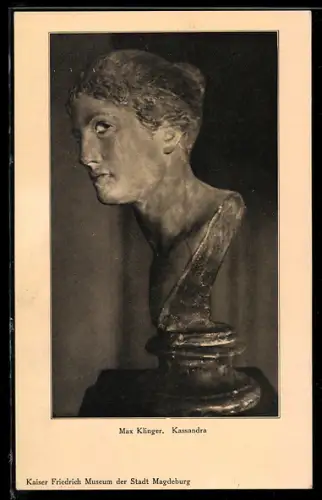 Künstler-AK Max Klinger: Kassandra, Plastik