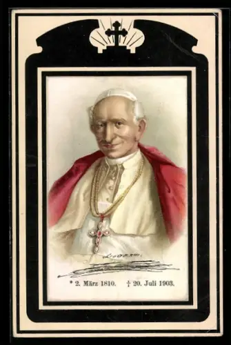 AK Portrait Papst Leo XIII., 1810-1903