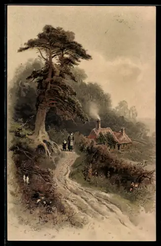 Künstler-AK Meissner & Buch (M&B) Nr. 1276: Mutter mit Kind auf einem Weg