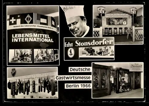 AK Berlin, Deutsche Gastwirtsmesse 1966, Verband des Lebensmittel-Einzelhandels Berlin e. V., Fürst Bismarck