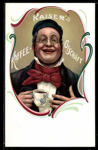 AK Reklame für Kaisers Kaffee-Geschäft