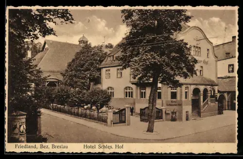 AK Friedland, Hotel Schlesischer Hof