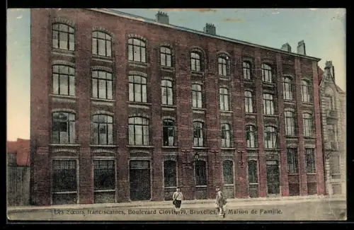 AK Bruxelles, Les Soeurs franciscaines, Boulevard Clovis 79, Maison de Famille