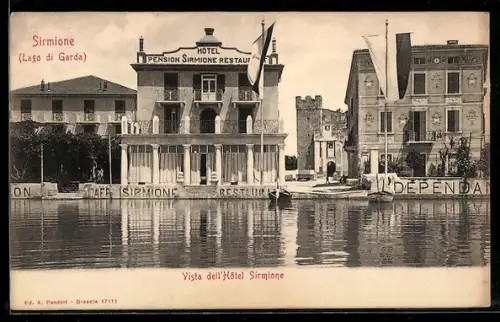 AK Sirmione /Lago di Garda, Vista dell`Hotel Sirmione