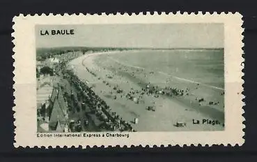Reklamemarke La Baule, La Plage, Strandansicht