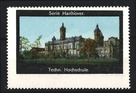 Reklamemarke Hannover, Techn. Hochschule, Gebäudeansicht