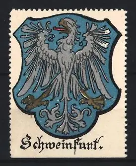 Reklamemarke Schweinfurt, Wappen, Adler im Wappenschild