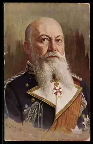 Künstler-AK Portrait des Grossadmirals Alfred von Tirpitz