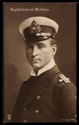 AK Kapitänleutnant Otto Weddigen, Kommandant der U-Boote U-9 und U-29