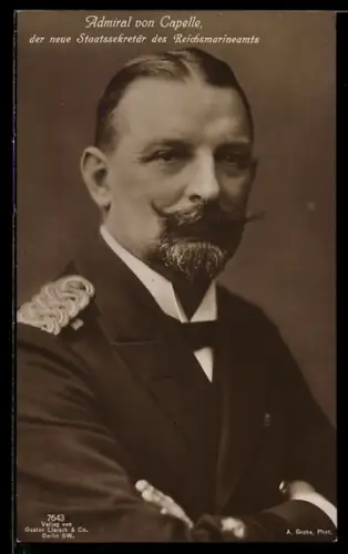 AK Admiral von Capelle in Uniform, Staatssekretär des Reichsmarineamtes