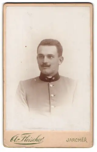 Fotografie A. Fleischer, Jaromer, K.u.K. Gefreiter in Uniform