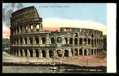 AK Roma, Il Colosseo, Già Anfiteatro Flavio