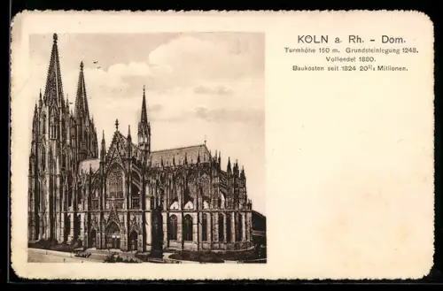 AK Köln a. Rh., Dom, Vollendet 1880