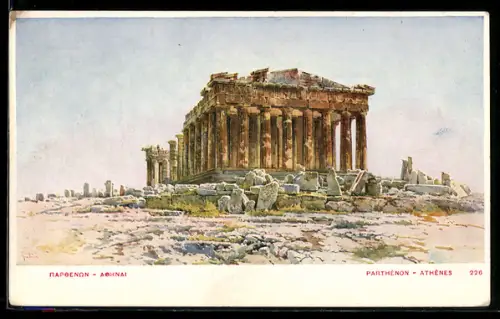 Künstler-AK Athènes, Parthénon