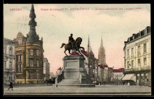 AK Antwerpen, Statue de Léopold 1er