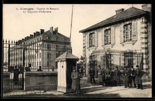 AK Limoges, Caserne de Beaupuy, 63e Régiment d`Infanterie
