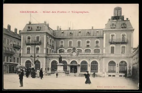 AK Grenoble, Hôtel des Postes et Télégraphes