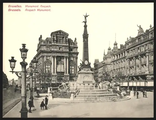 Riesen-AK Bruxelles, Monument Anspach