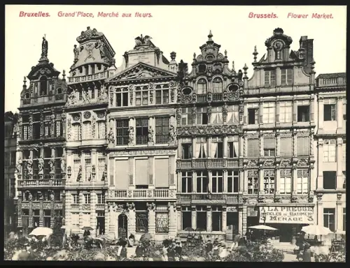 Riesen-AK Bruxelles, Grand`Place, Marché aux fleurs