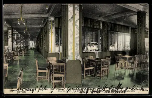 AK Berlin, A. Wertheim, Leipzigerstrasse, Erfrischungsraum