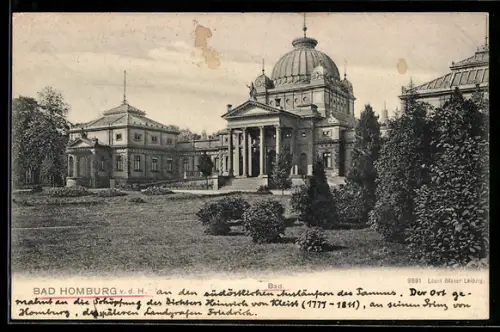 AK Bad Homburg v. d. H., Kurhaus mit Anlagen