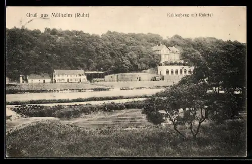 AK Mülheim /Ruhr, Kahlenberg mit Ruhrtal