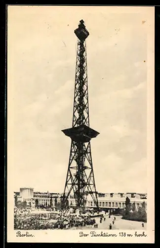 AK Berlin-Charlottenburg, Totalansicht vom Funkturm