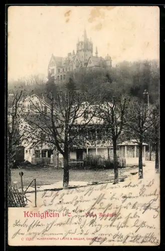 AK Königstein i. T., Blick auf die Villa Andrée