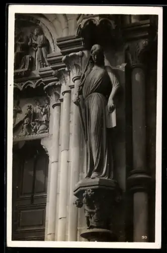 AK Strasbourg, Cathédrale, Statue de la Synagogue