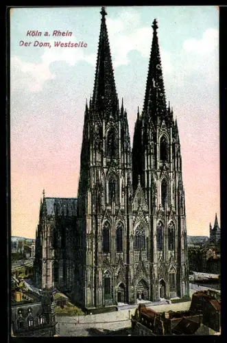 AK Köln a. Rhein, Dom, Westseite