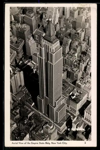 AK New York, NY, Aerial View of the Empire State Bldg.