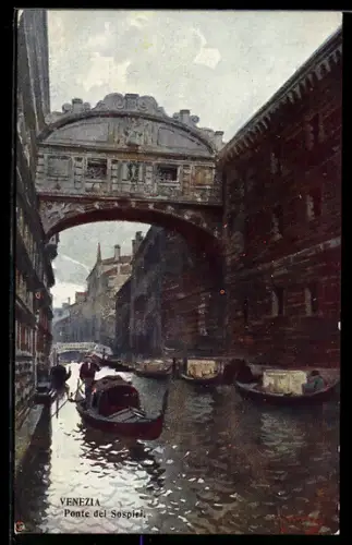 AK Venedig, Rio Canonica, Ponte dei Sospiri