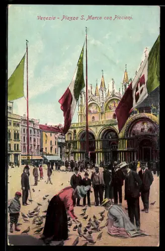 AK Venezia, Piazza San Marco con Piccioni