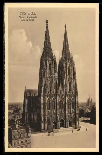 AK Köln a. Rh., Dom, Westseite