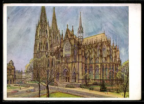 Künstler-AK Köln am Rhein, Der Dom