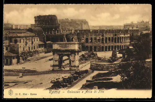 AK Roma, Colosseo e Arco di Tito, Colosseum