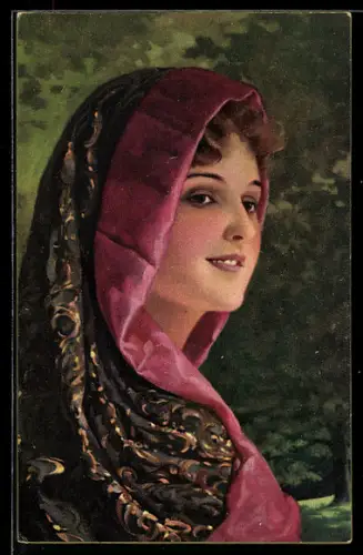 Künstler-AK Stengel & Co. Nr. 29299: Carmen, Porträt einer Frau