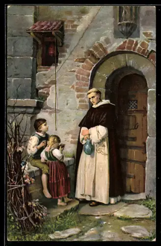 Künstler-AK Stengel & Co. Nr. 29522: An der Klosterpforte