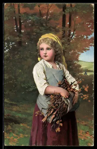 Künstler-AK Stengel & Co. Nr. 29773, For mother's hearth, München, Meyer v. Bremen