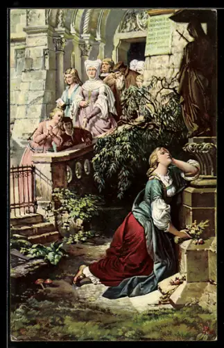 Künstler-AK Stengel & Co. Nr. 29043: Ach neige du Schmerzensreiche nach Kreling